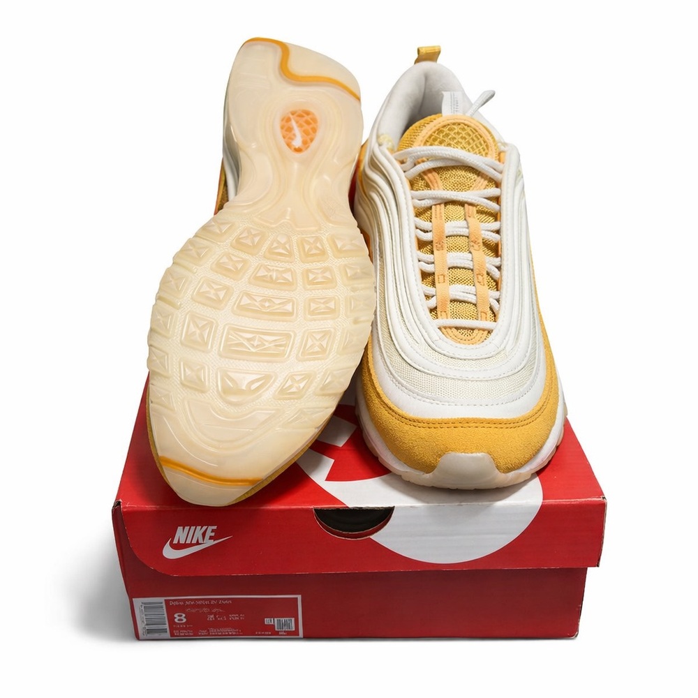Nike Cream and Yellow Air Max 97 Sneakers size 8 Men’s